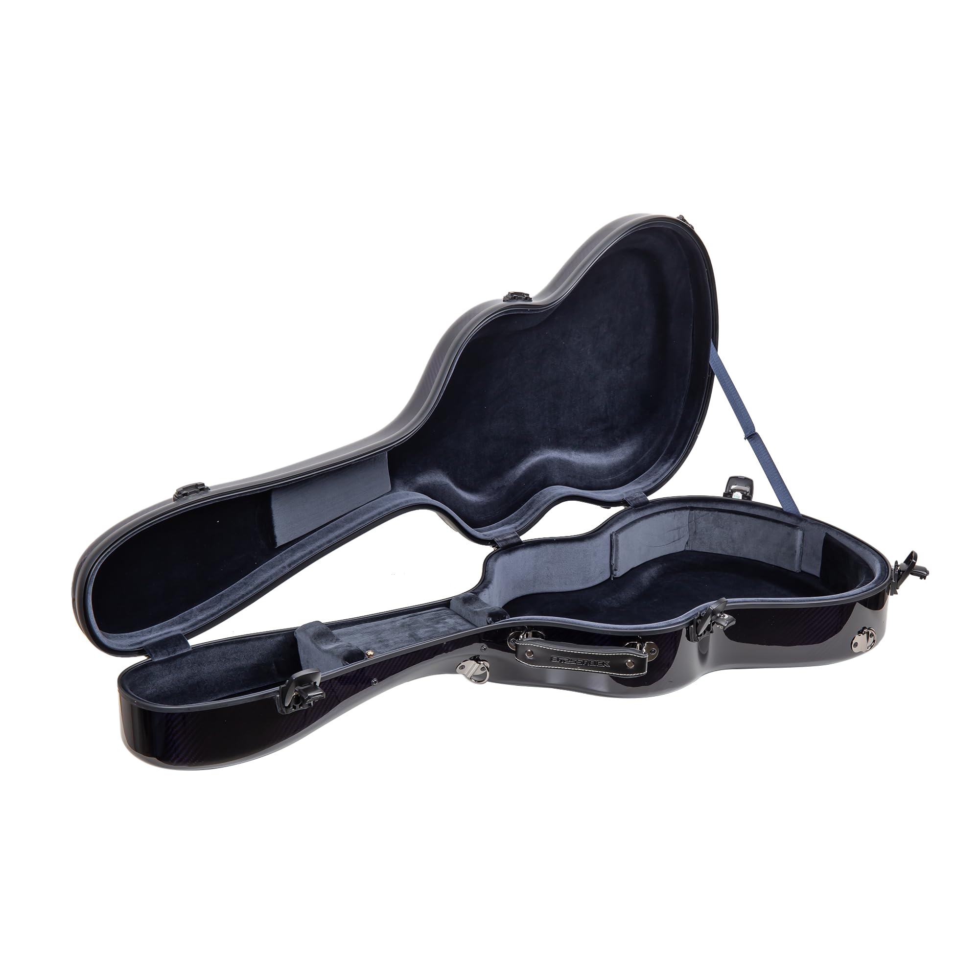 Crossrock Air Carbon 4/4 Classical Guitar Flight Case - 3K Twill Weave Carbon Fiber In Regal Amethyst Purple Carbon Fiber- Tsa L