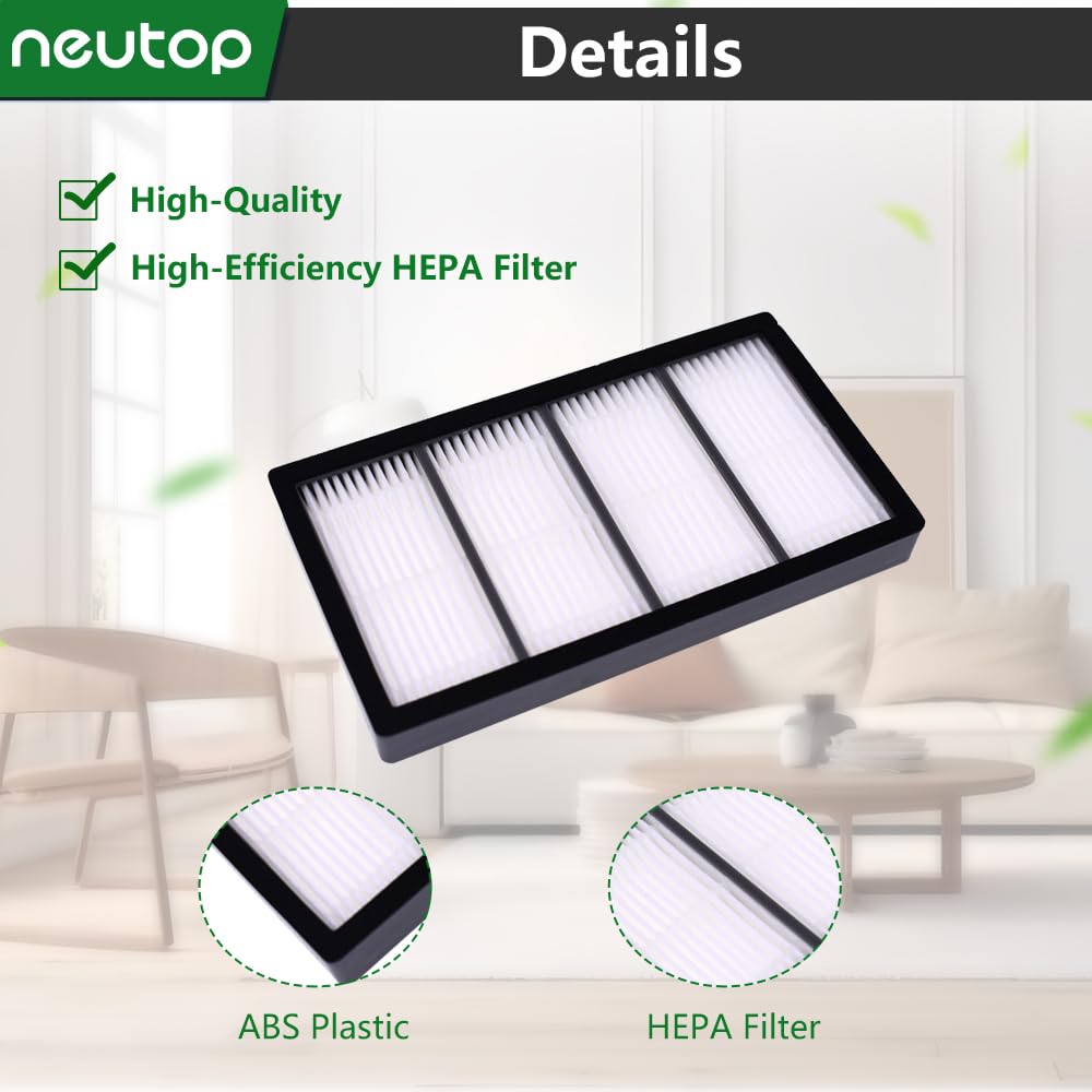 Neutop Replacement Filters Compatible With Irobot Roomba S Series S9 9150 S9+ Plus 9550 Robot Vacuums, 8 Pack.