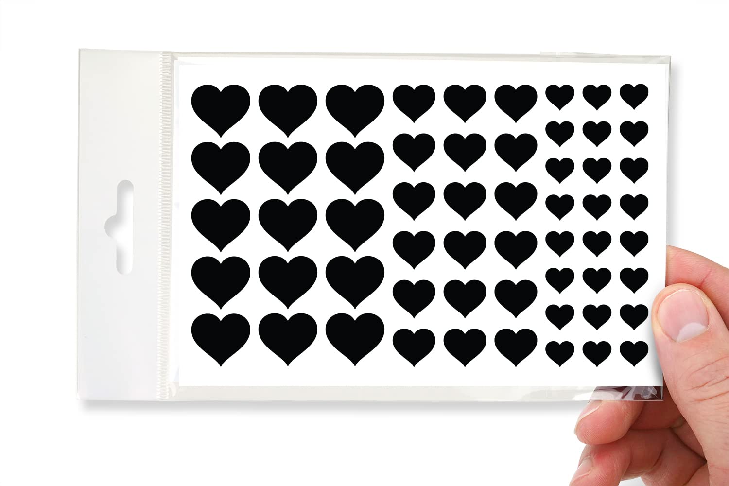 Blocked Webcam/Camera Vinyl Covers | 57 Low Tack Restickable Webcam Sticker | 3 Sizes | Black 57 Pack Hearts (Muted Matte)