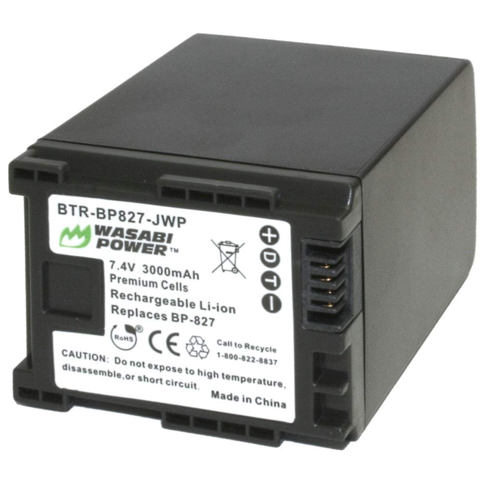 Wasabi Power Battery For Canon Bp 827 (3000Mah) And Canon Vixia Hf G10, Hf G20, Hf M30, Hf M31, Hf M32, Hf M40, Hf M41, Hf M300,