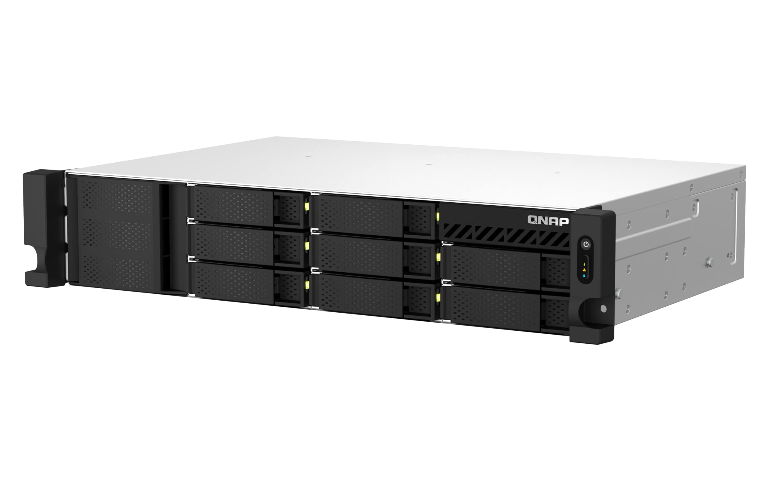 Qnap Ts 864Eu Rp 8G Us 8 Bay High Speed Short Depth Rackmount Rackmount Nas With Dual 2.5Gbe, Intel Celeron Cpu, 8Gb Ddr4 Memory