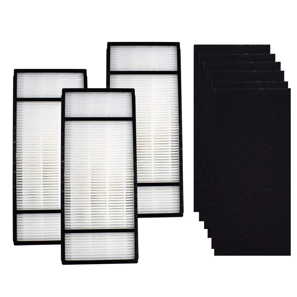 3 Hepa Replacement Filter & 6 Carbon Pre Filter H1 Hrf H2 Compatible With Honeywell H,Hpa050, Hpa150, Hpa060, Hpa160, Hht055, Hh
