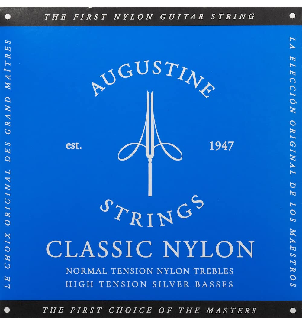 Augustine Strings Classic Blue - High Tension Classical Guitar Strings - The Original Nylon String - 1 Set