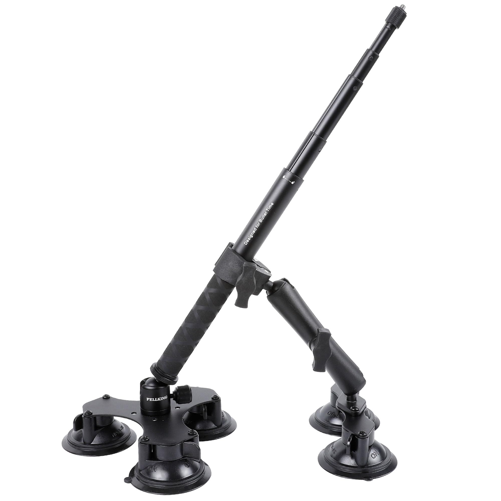 Pellking Suction Car Mount For Insta360 X4, X3, X2, X,One Rs,R Compatible With Gopro Max Camera 5 In 1 Suction Mount Kit For Action Cameras (Includes 44.9 Inch Selfie Stick)