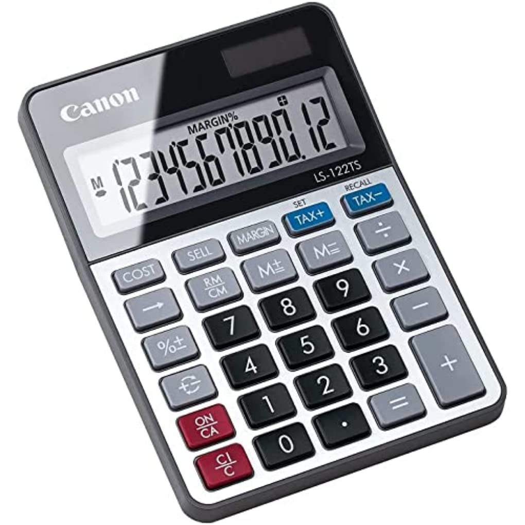 Canon Calculatrice De Bureau Ls 122 Ts, Alimentation Solaire