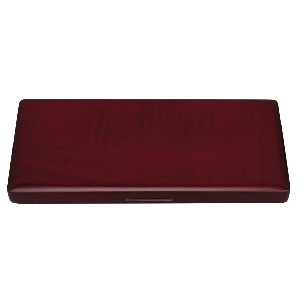 Yibuy Strong Clarinet Reed Box For 10 Reeds With Closure Mahogany Color Solid Wood
