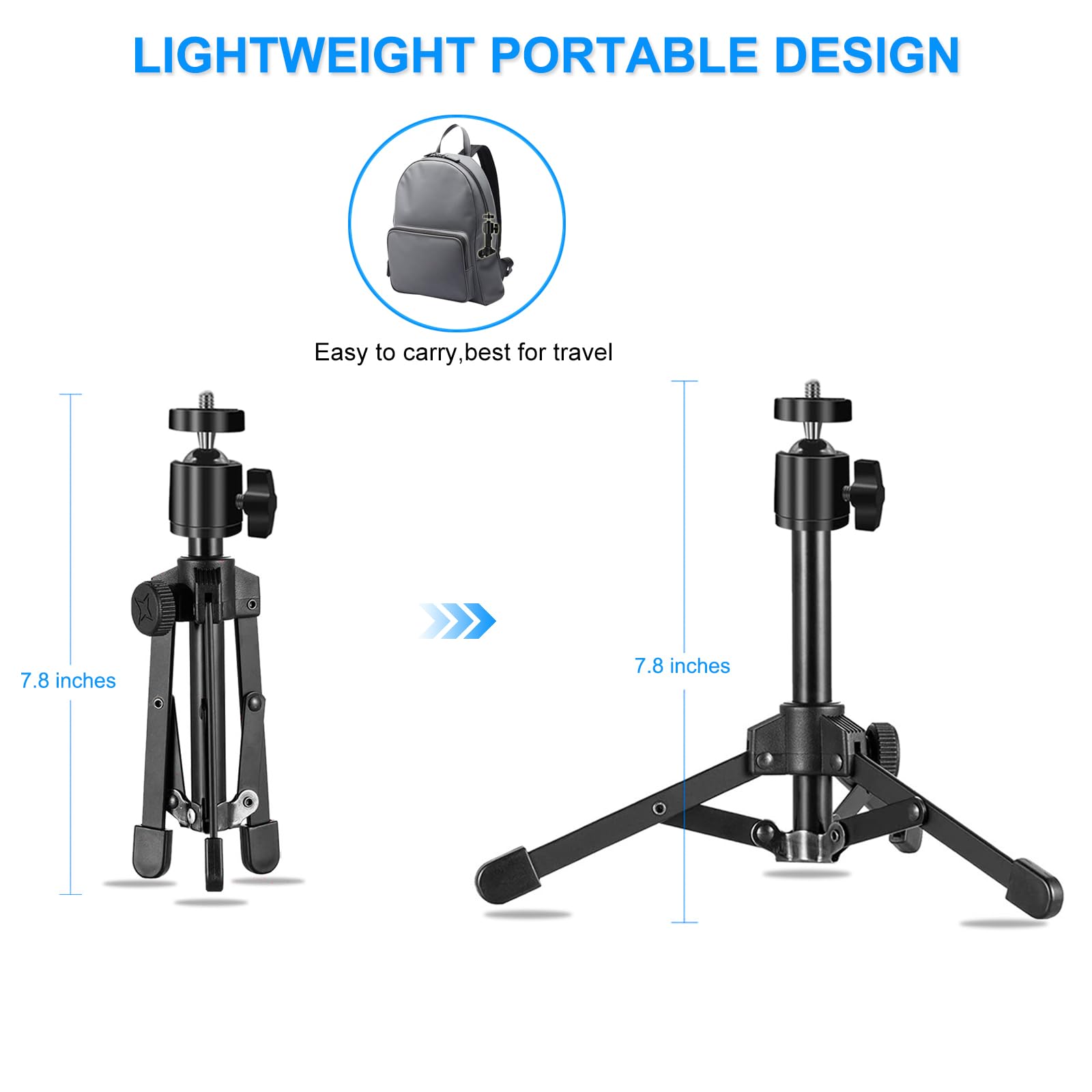 Jcwiny Mini Projector Stand   Table Top Tripod With Tilt Angle Adjustable Small Tripod For Projectors, Cameras, Dslr, Smartphones