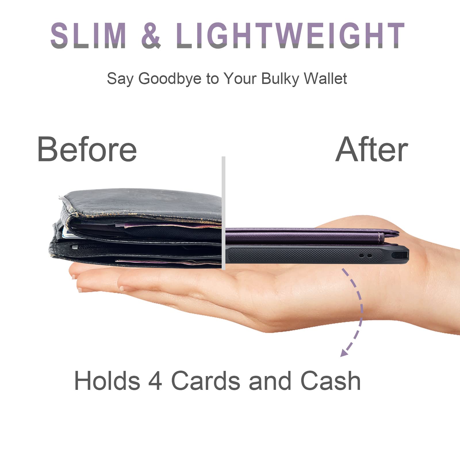 Vinich For Iphone 13 Wallet Case With Card Holder, Rfid Blocking For Iphone 13 Case For Women Men, Durable Kickstand Shockproof