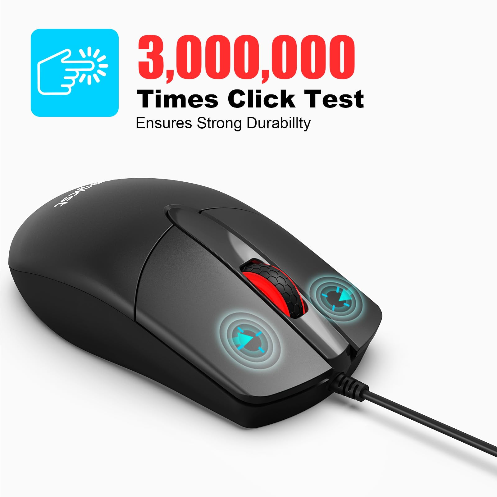 Leegicst Wired Optical Computer Mouse   M102 3 Button Usb Wired Computer Mice For Computers Laptops Chromebook Macbook Pc Comput