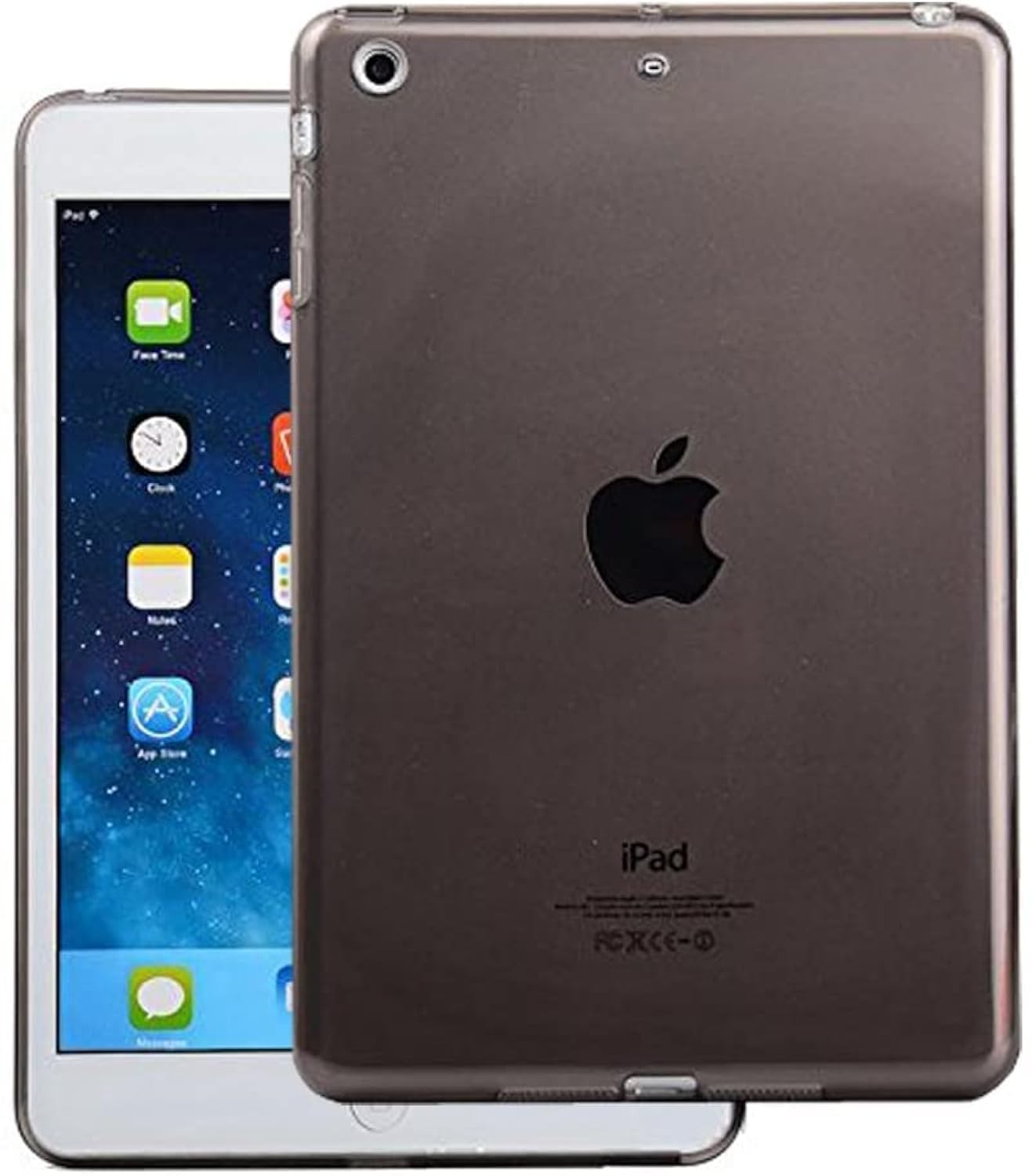 Asgens Case For Ipad Pro 9.7 Inch Black Clear, Silicone Case Flexible Soft Tpu Shockproof Tablet Computer Case For Ipad Pro 9.7