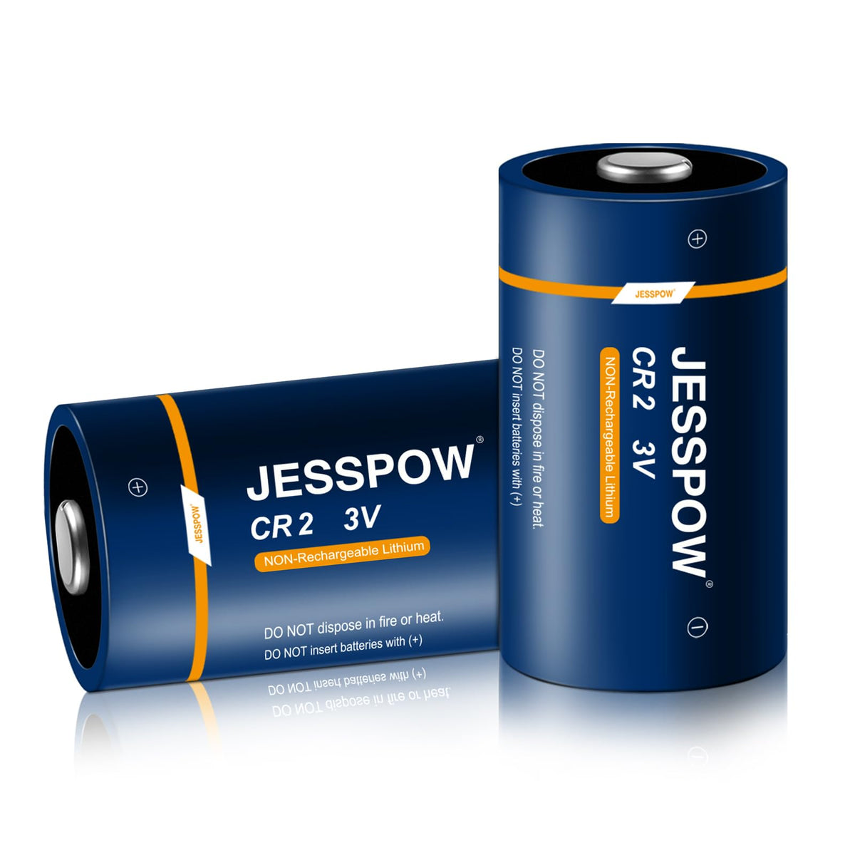 Jesspow Cr2 3V Lithium Battery, Cr2 Batteries For Golf Rangefinder, Flashlight, Photo Cameras, Alarm Systems 2 Pack (Non-Recharg