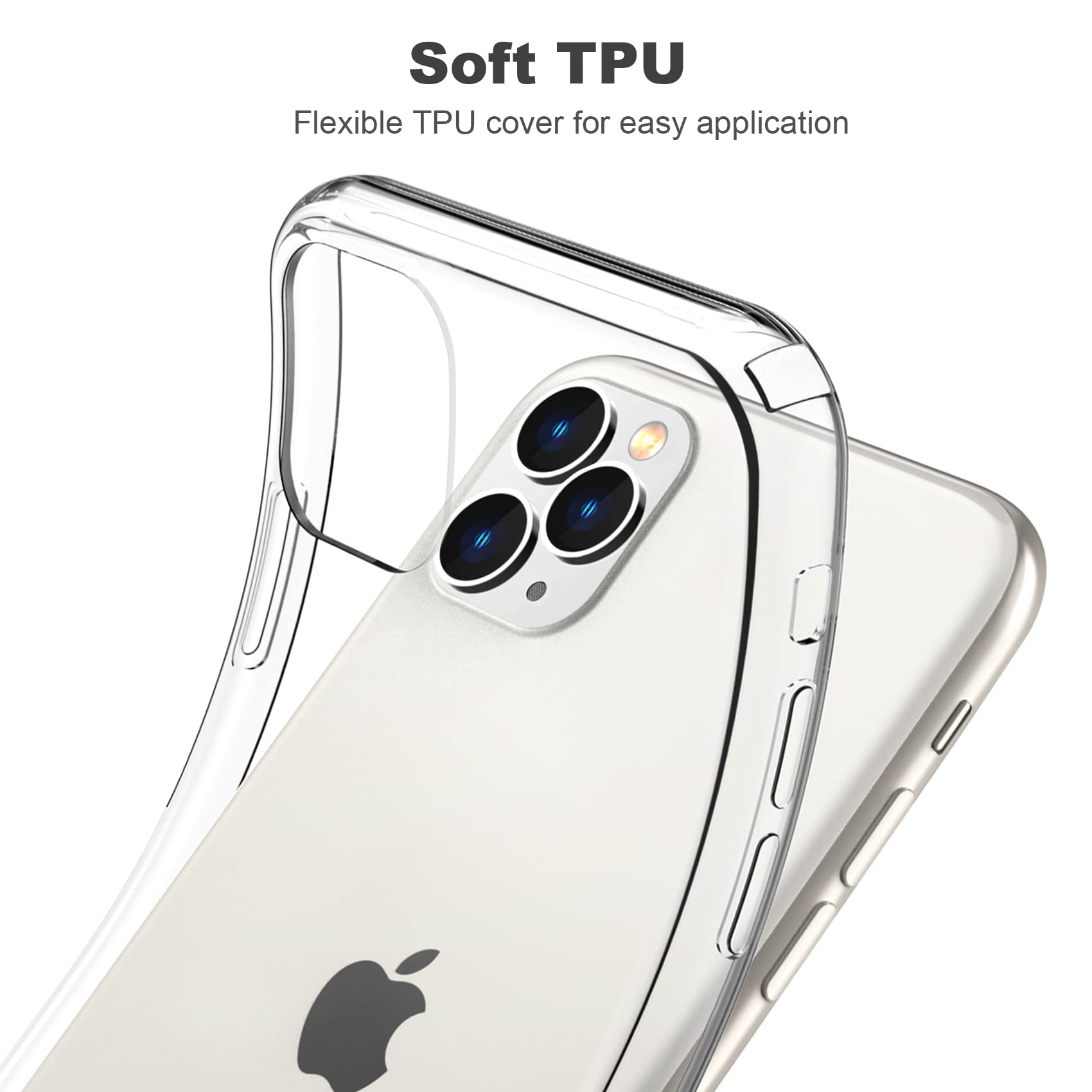 JJGoo iPhone 11 Pro Max Shockproof Slim Phone Case TPU Clear 6.5 inch