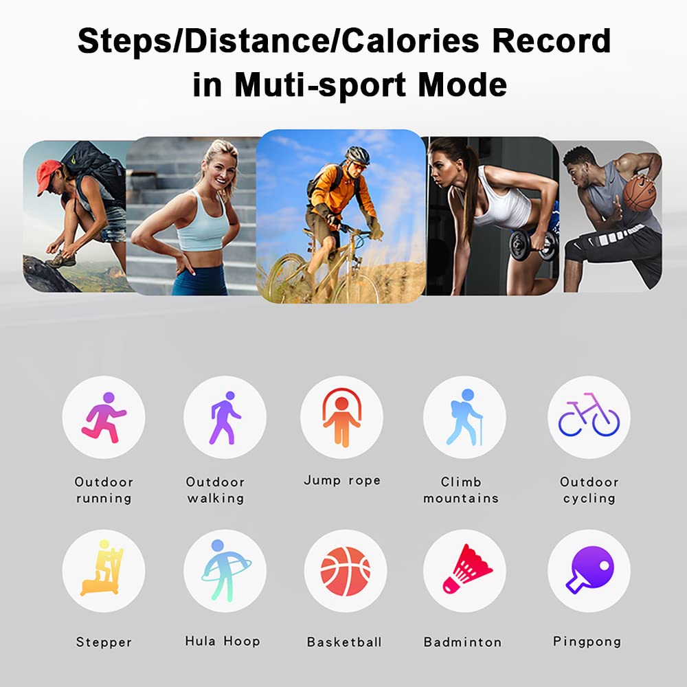 Smart Watch For Men Full Touchscreen Make/Answer Calls Step Counter Fitness Watches Activity Tracker Calories Compatible With An