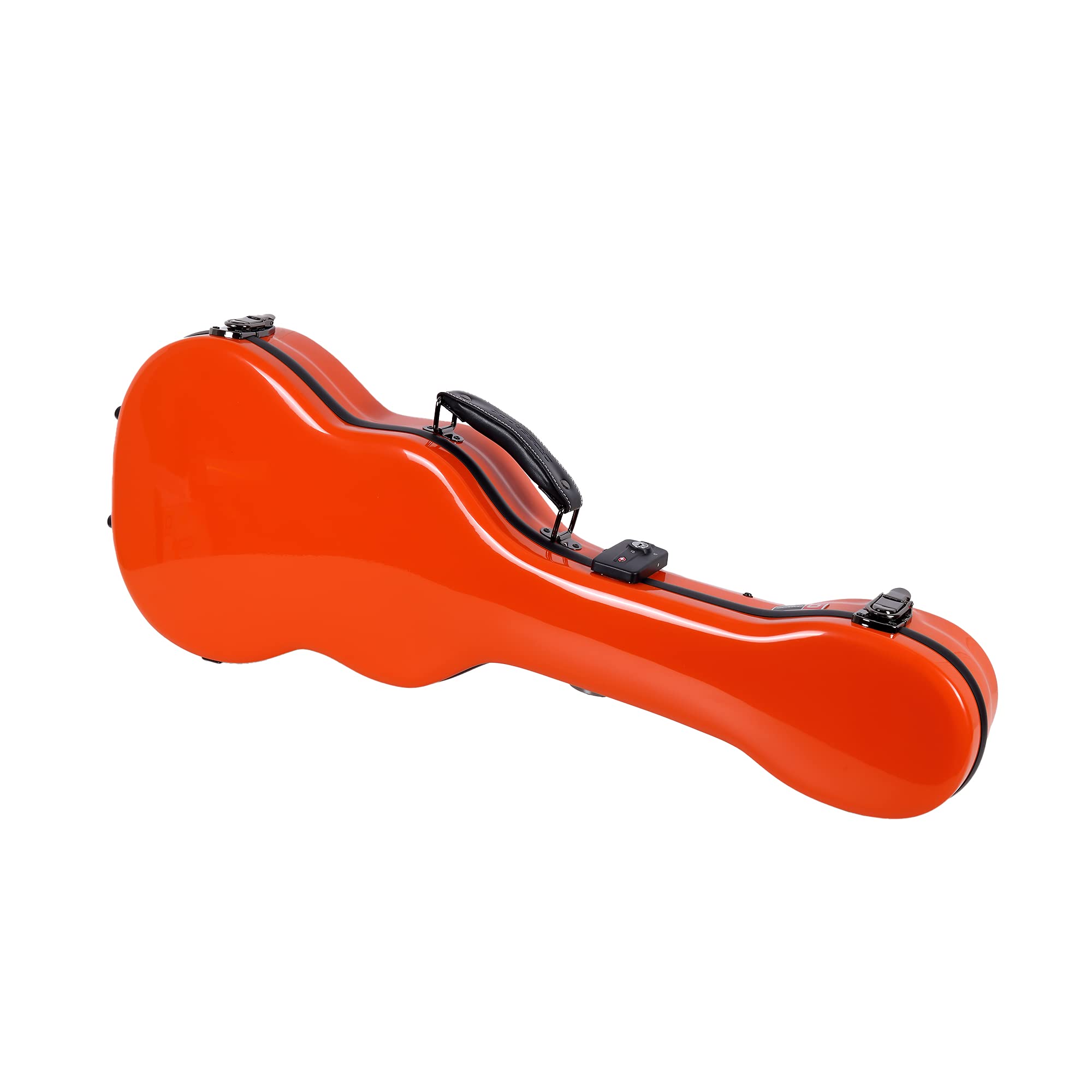 Crossrock Deluxe Fiberglass Baritone Ukulele Case With Tsa Lock, Orange (Crf2020Buor)