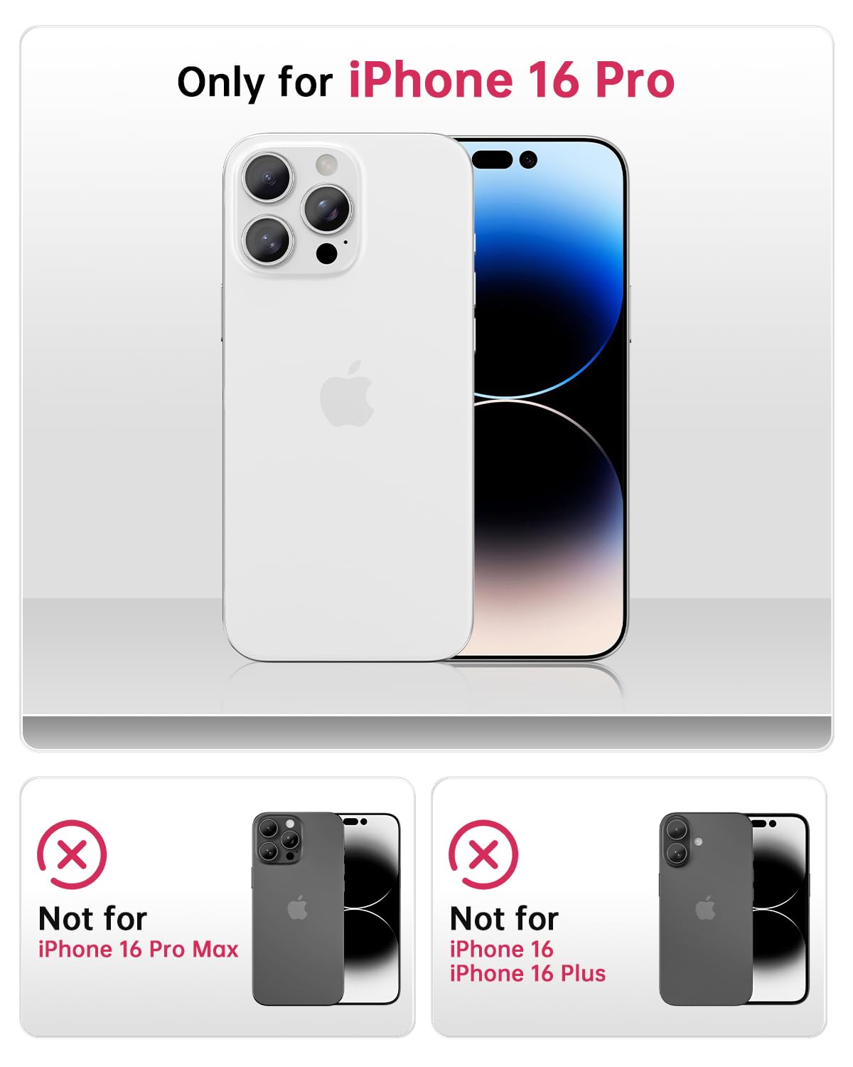 Scorpify For Iphone 16 Pro Case [Compatible With Magsafe] With Hibiscus Floral Design, Cute Clear Flower Magnetic Phone Cover Fo