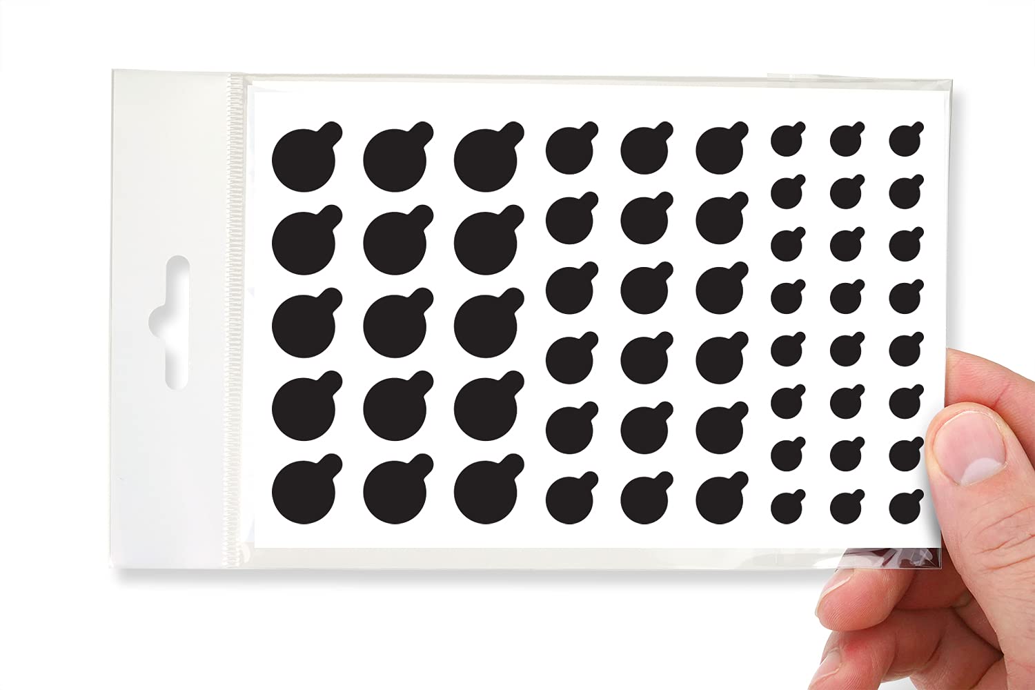 Blocked Webcam/Camera Vinyl Covers | Low Tack Restickable Webcam Sticker | Multiple Sizes | Black 57 Pack Tabbed (Muted Matte)