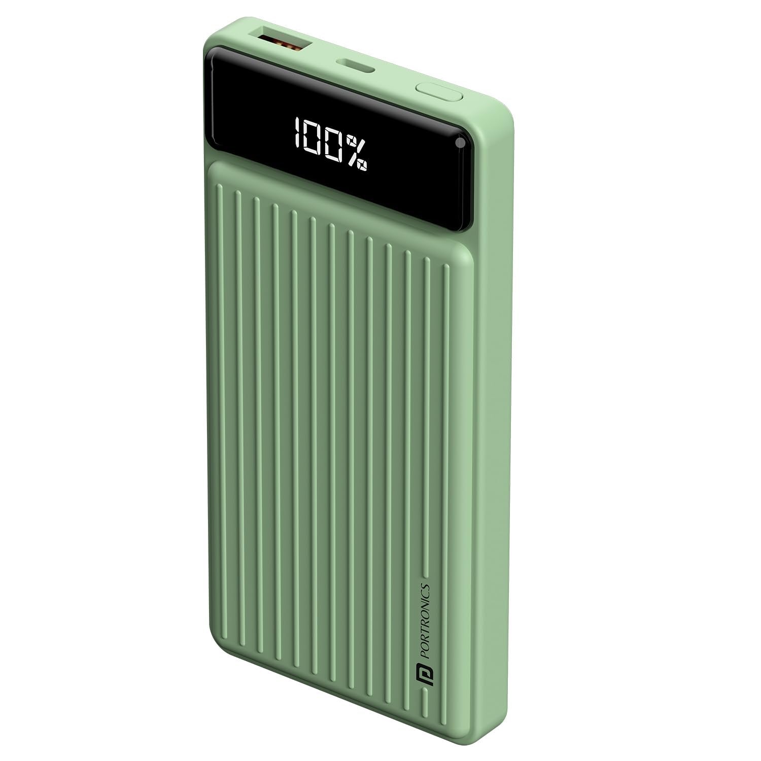 Portronics Luxcell B 10K 10000 mAh 22.5W Fast Charging Power Bank, Ultra Slim Power Bank with Mach USBA Output, Type C PD Outpu
