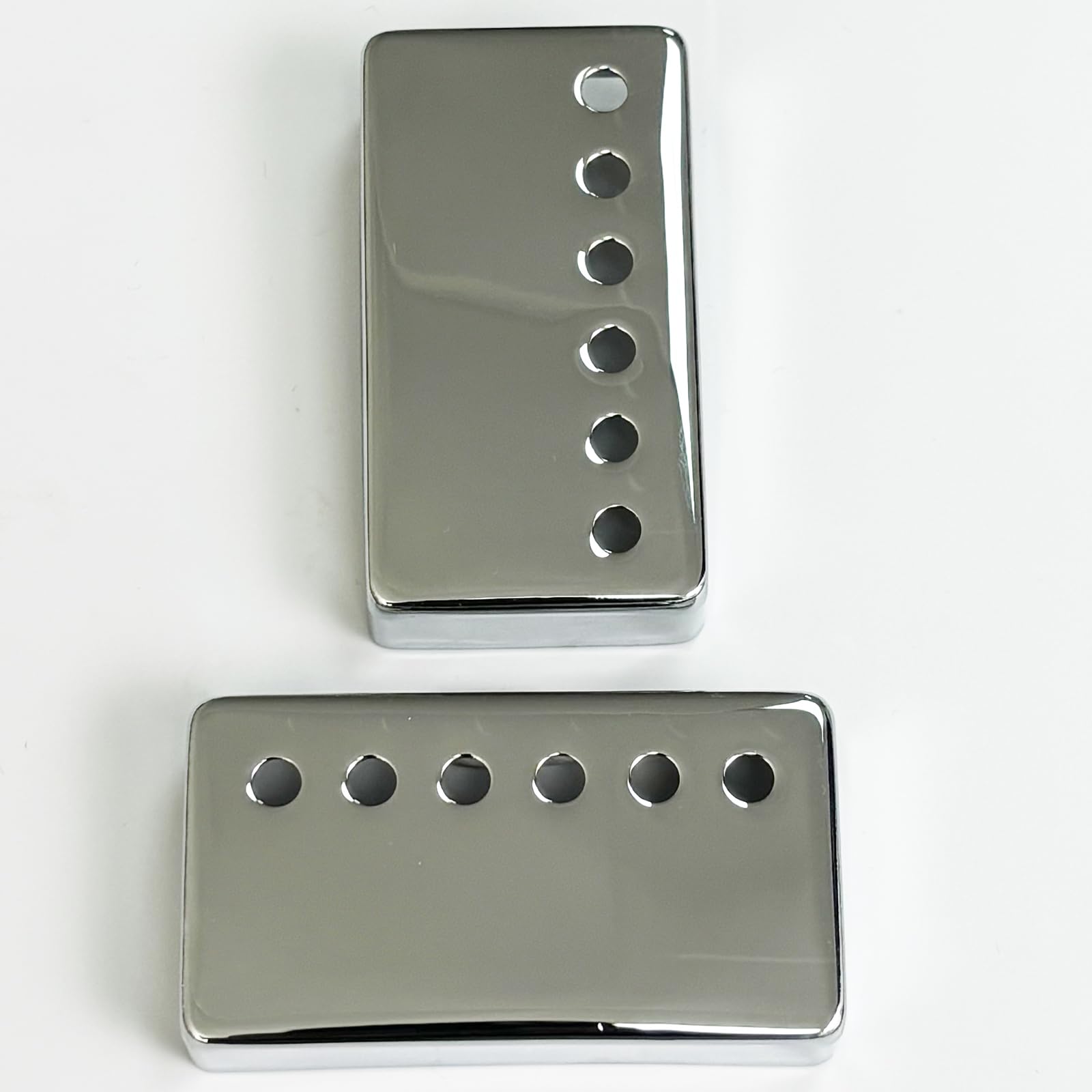 Ovsal 2 Pcs Brass Humbucker Guitar Pickup Covers 50Mm/52Mm Pole Spcing Guitar Pickup Covers Neck Bridge Pickup Covers Electric G