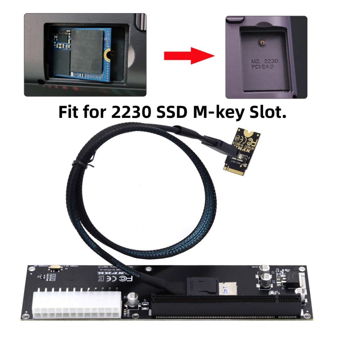 Chenyang Oculink Sff 8612 To Pci E 3.0 M.2 M Key To Sff 8611 Host Adapter For Gpd Win Max2 External Graphics Card & Ssd