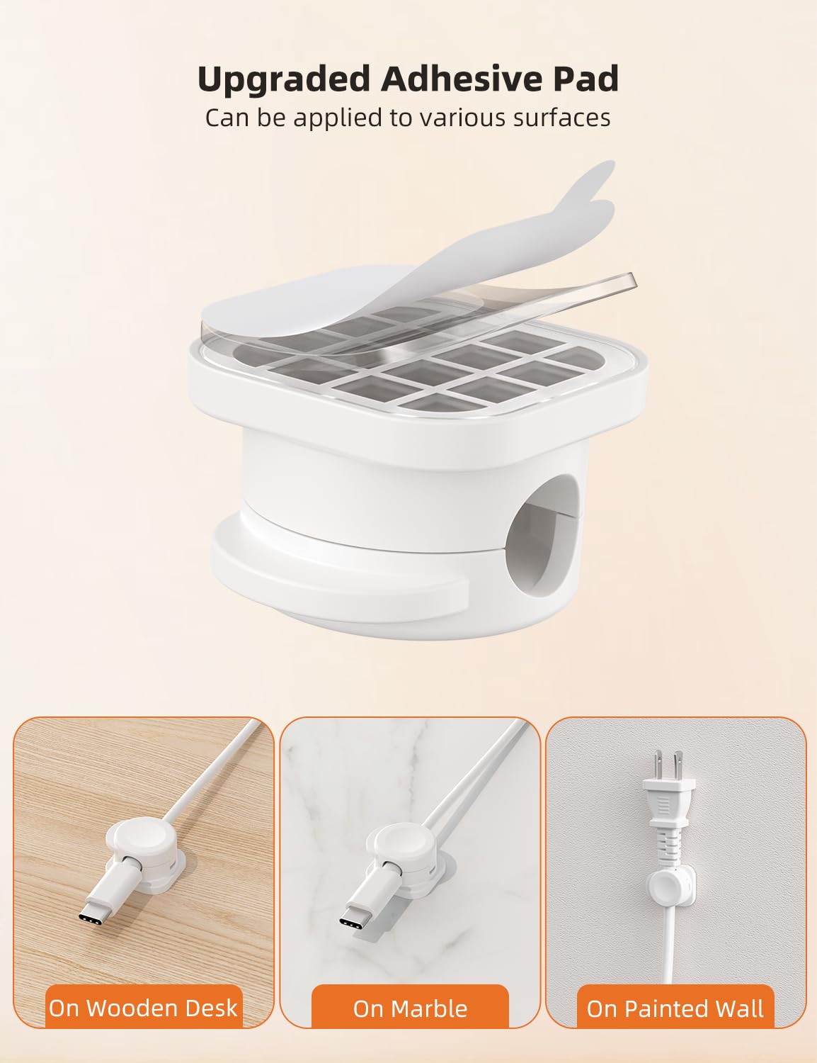 Cord Holder, 8 Pack Magnetic Cable Clips For Desk, Strong Adhesive Phone Cord Clips For Nightstand Keeper In Office Home Car Bed
