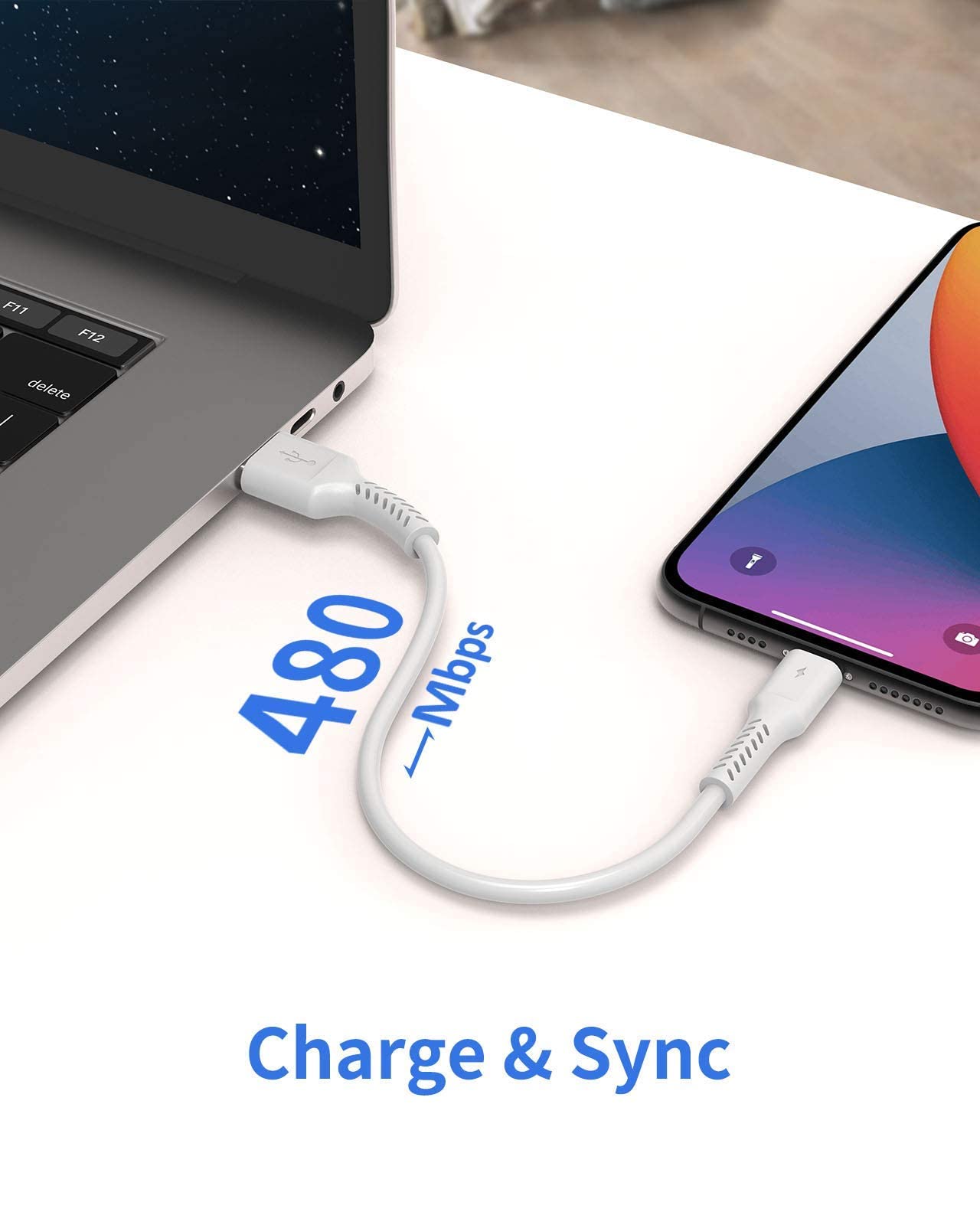 1Ft Iphone Charge Cable Short, 5Pack Usb To Lightning Cord For Fast Charging Stations 1 Foot Compatible With Apple Iphone 12 11