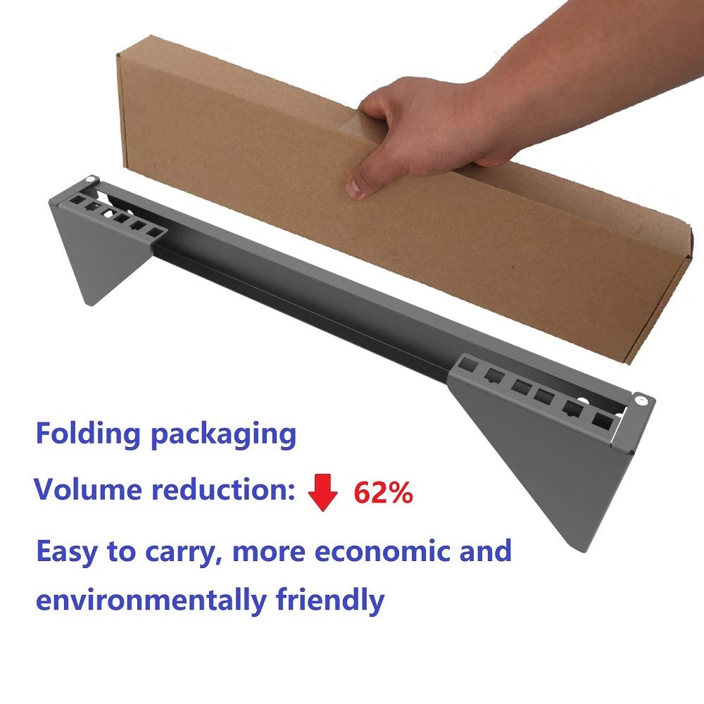 Mofangtech 2U Folding 19 Inches Cold Rolled Steel Wall Mountable Simple Vertical Rack And Networking Euipment Rack Including Hardware For Assembly (2U100)