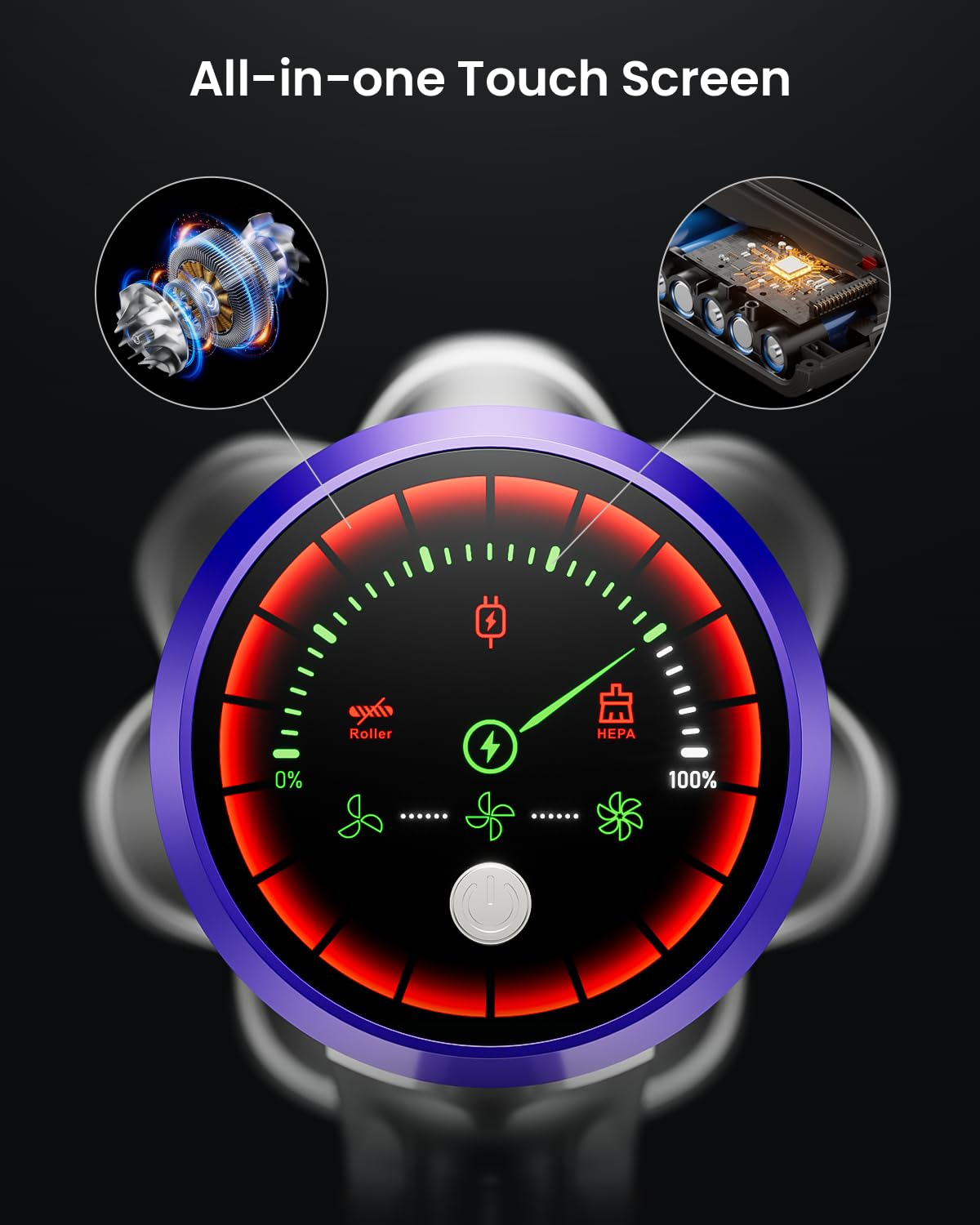 Cordless Vacuum Cleaner, 48Kpa 580W 65Mins Vacuum Cleaner For Home, Anti-Tangle Self-Standing Stick Vacuum With Scented Tablet,