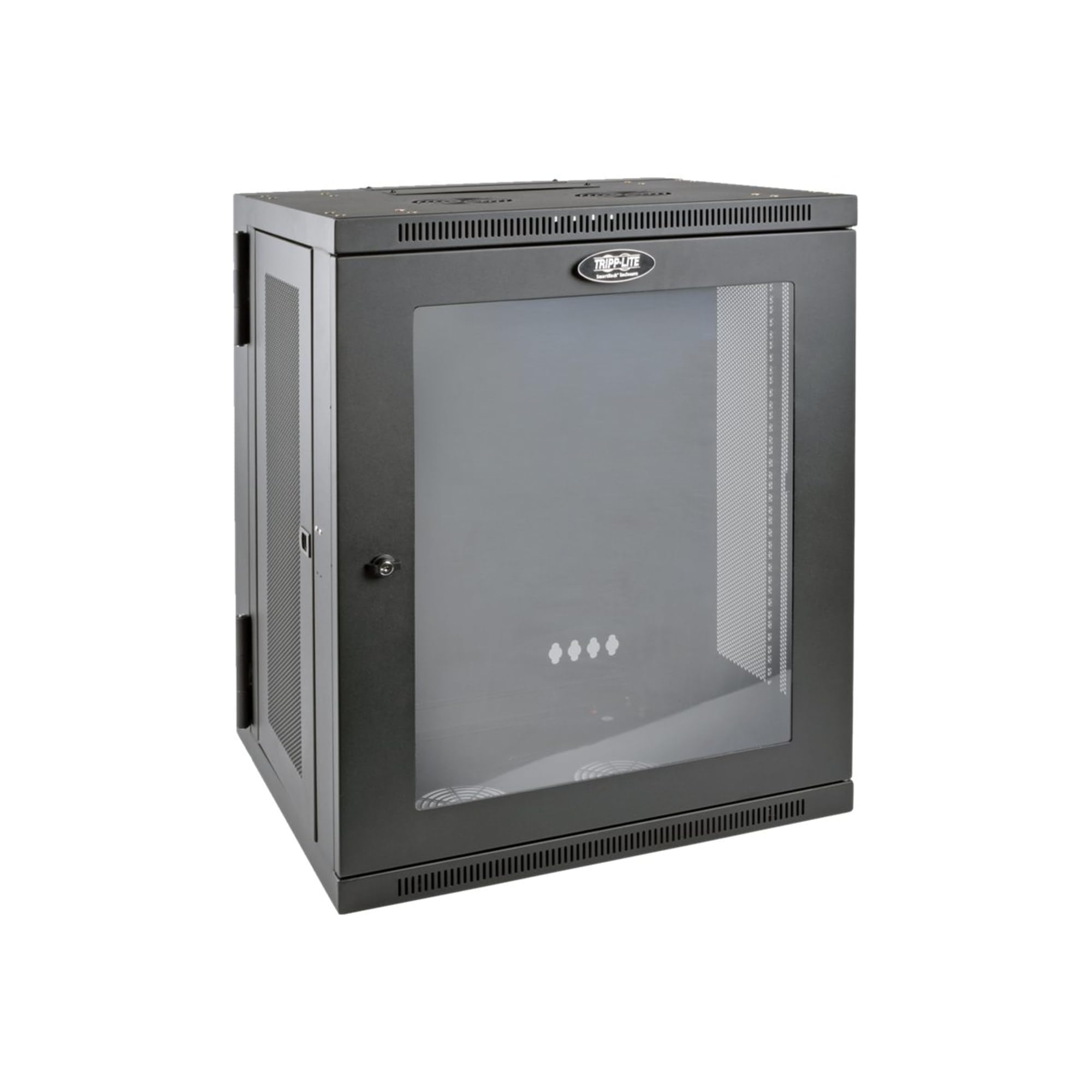 Tripp Lite 15U Wall Mount Rack Enclosure Server Cabinet with Acrylic Glass Window, Hinged, 20.5 Deep, Switch-Depth (SRW15USG)