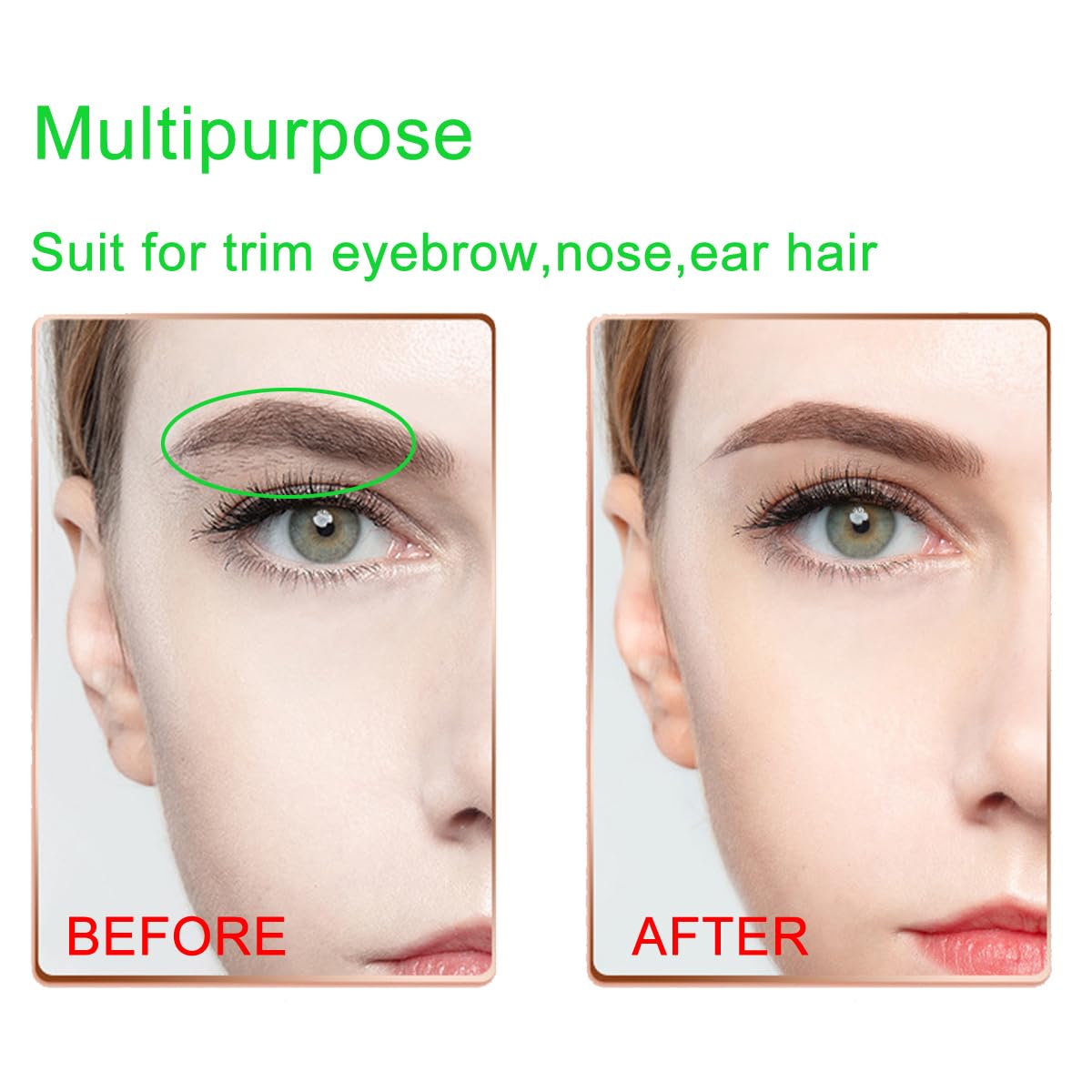 4 Pack Replacement Heads Compatible With Flawless Eyebrow Hair Remover Tool For Women, Rose Gold With A Clean Brush