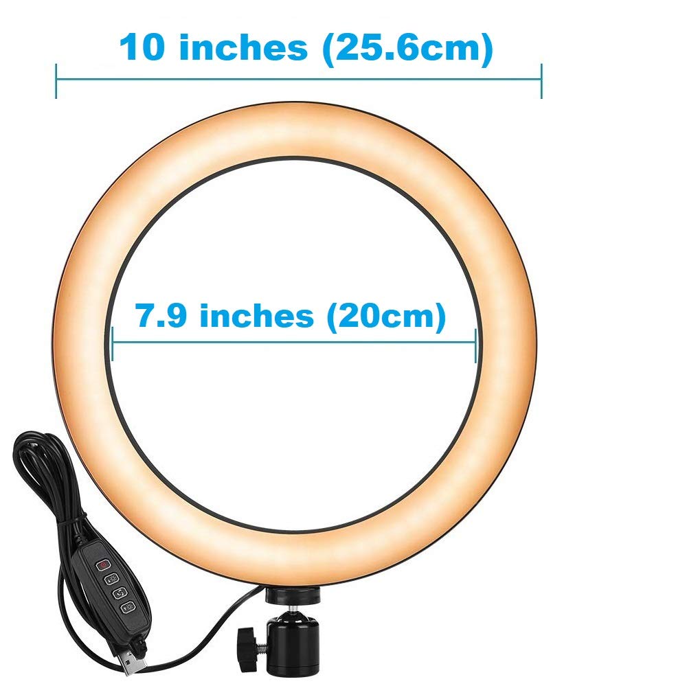 Magnetic Webcam Light With Stand,10 Inch Ring Light With Adjustable Desktop Mount Holder Compatible With Logitech C920 Streamcam C922 C930E C925E C615 Brio 501 301 101 4K C270 C310 Webcams