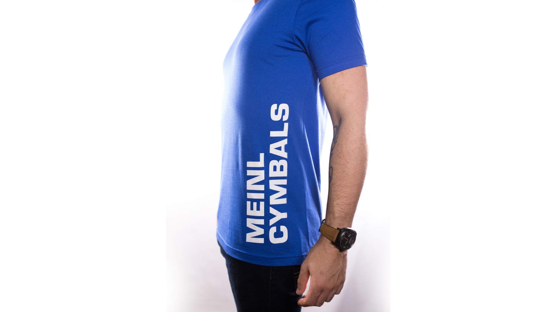 Meinl Cymbals Logo T-Shirt, Blue, Small (S78B-S)