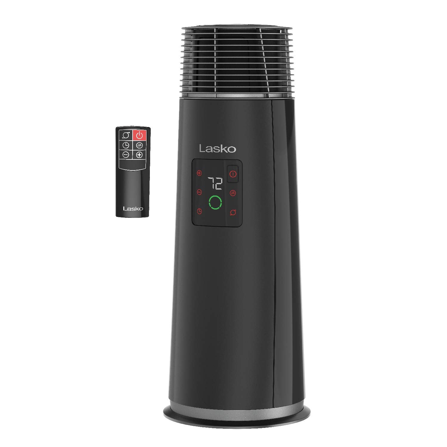 Lasko 360 Degree Oscillating Ceramic Tower Heater For Home With Tip Over Safety, Adjustable Thermostat, Timer, Remote And 3 Spee