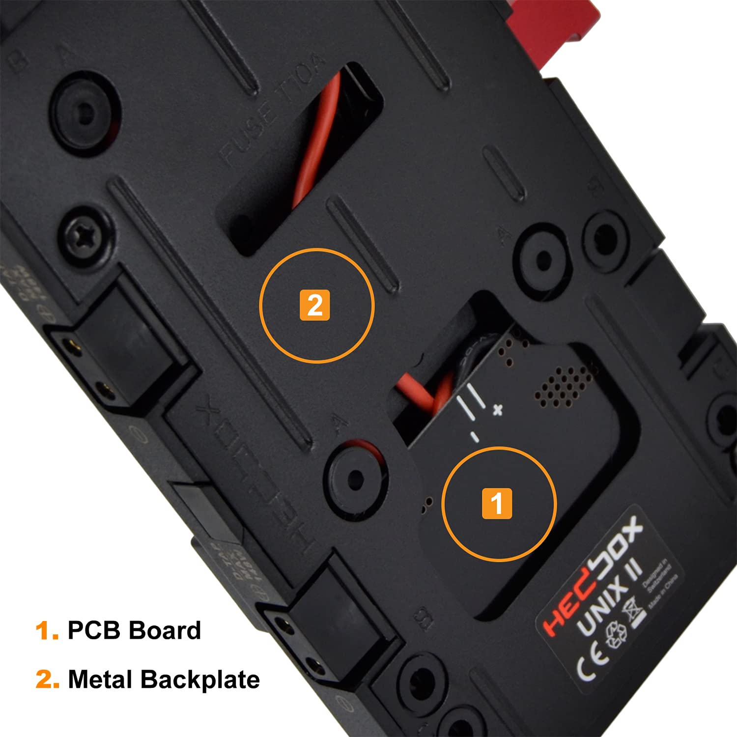 Hedbox Unix So V Mount Battery Adapter Power Plate, With 3X D Tap 14.4V/10A And Usb 5V/2.1A, 15''/40Cm Cable With 12V Barrel C T