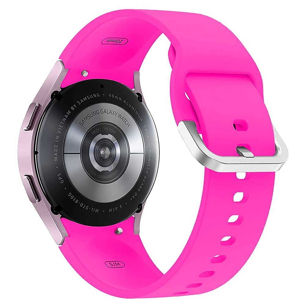 Bands Compatible With Samsung Galaxy Watch 5 40Mm 44Mm 5 Pro 45Mm Band, 20Mm Soft Silicone Watch Band Replacement Strap For Gala