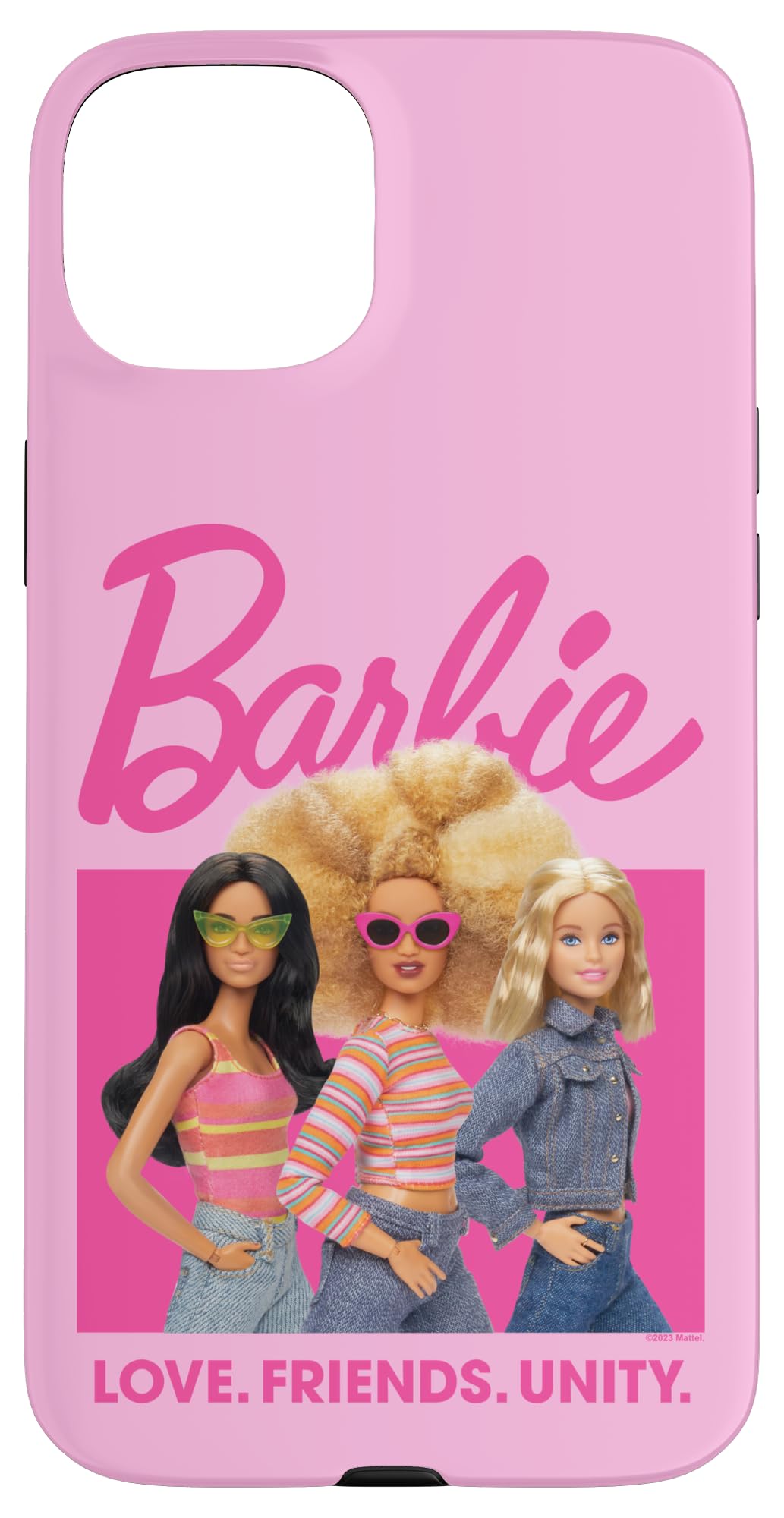 Iphone 15 Plus Barbie   Love, Friends, Unity Case