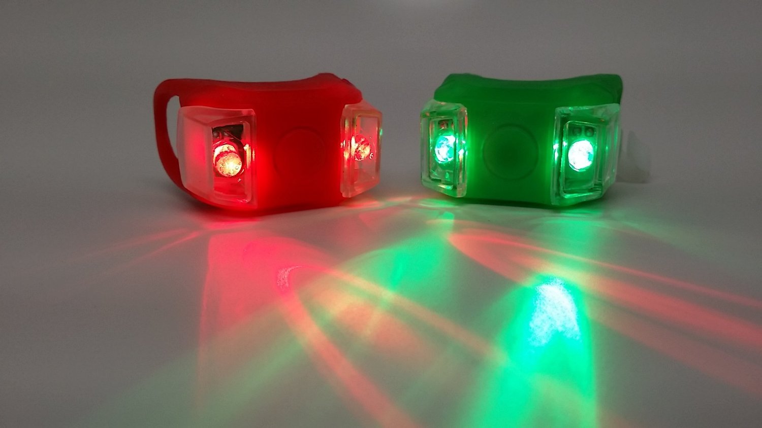 Bright Eyes Portable Marine Led Navigation Safety Bow Lights For Kayak Canoe Dinghy Or Yacht | Red And Green | Silicone Rubber B