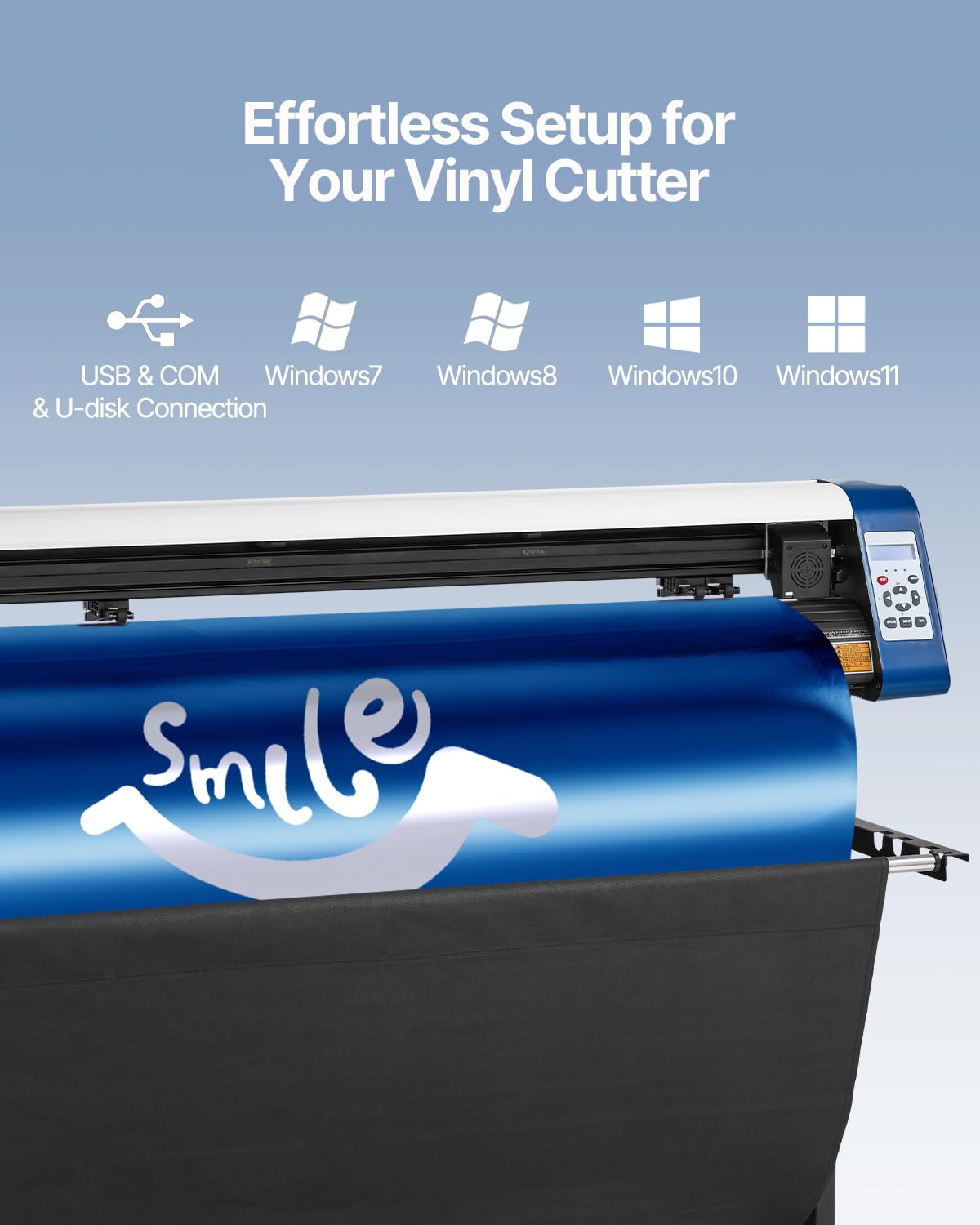 Vevor Vinyl Cutter 53 Inch Vinyl Cutter Machine Semi-Automatic Diy Vinyl Printer Cutter Machine Manual Positioning Sign Cutting