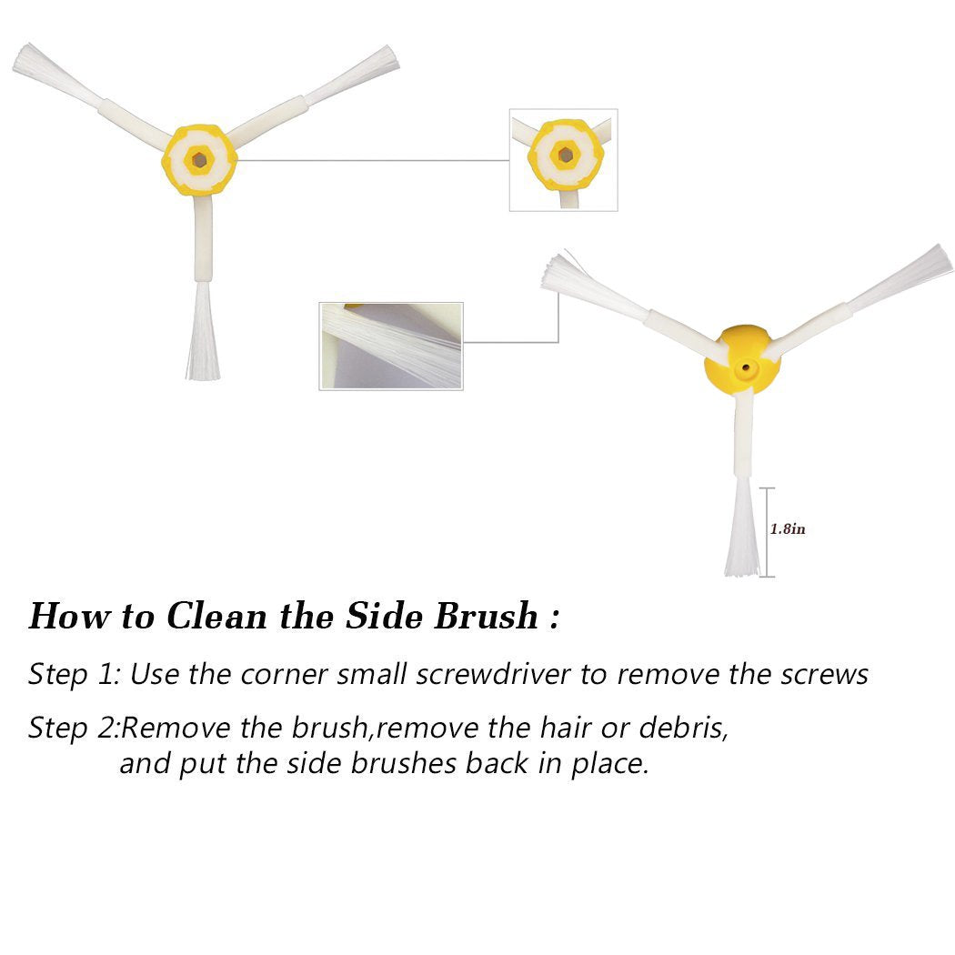 Hongfa Replacement Brush Parts For I Robot Roomba 981 980 960 860 870 877 880 890 891 895 805 Vacuum Cleaner, 20 Pieces Roomba 8