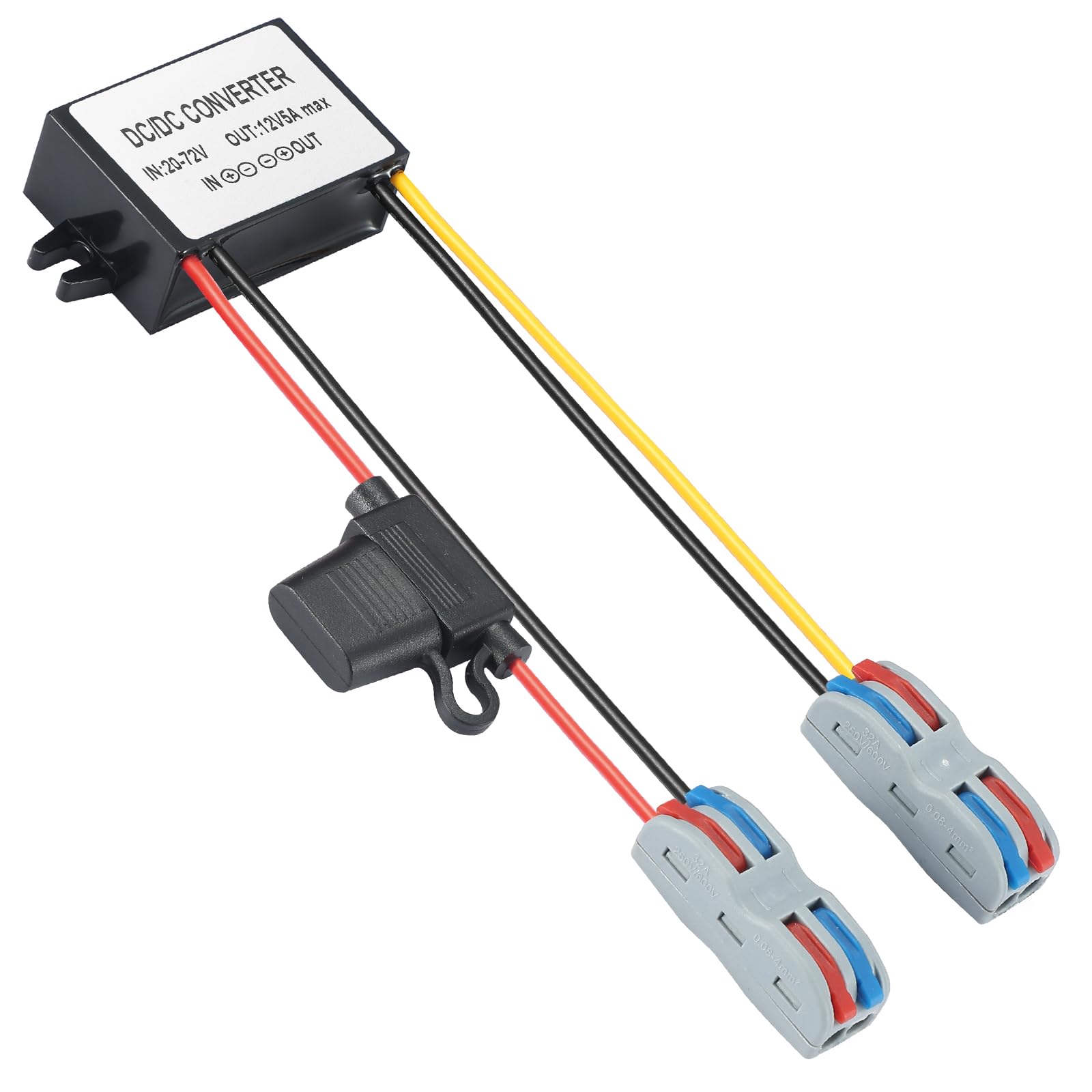 Mzhou Dc 17 72V To 12V Step Down Converter Buck Converter,24/36/48/60V To 12V 5A 60W High Efficiency Voltage Converter, Ip67 Wat