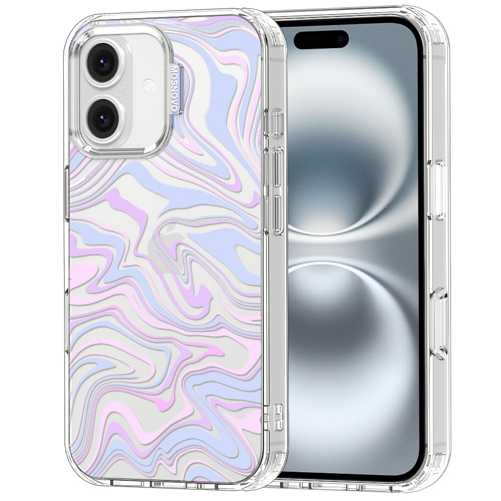 MOSNOVO for iPhone 16 Plus Case, Shockproof Military-Grade Protection 6.6ft Drop Tested, Clear Phone Case for iPhone 16 Plus, Dr