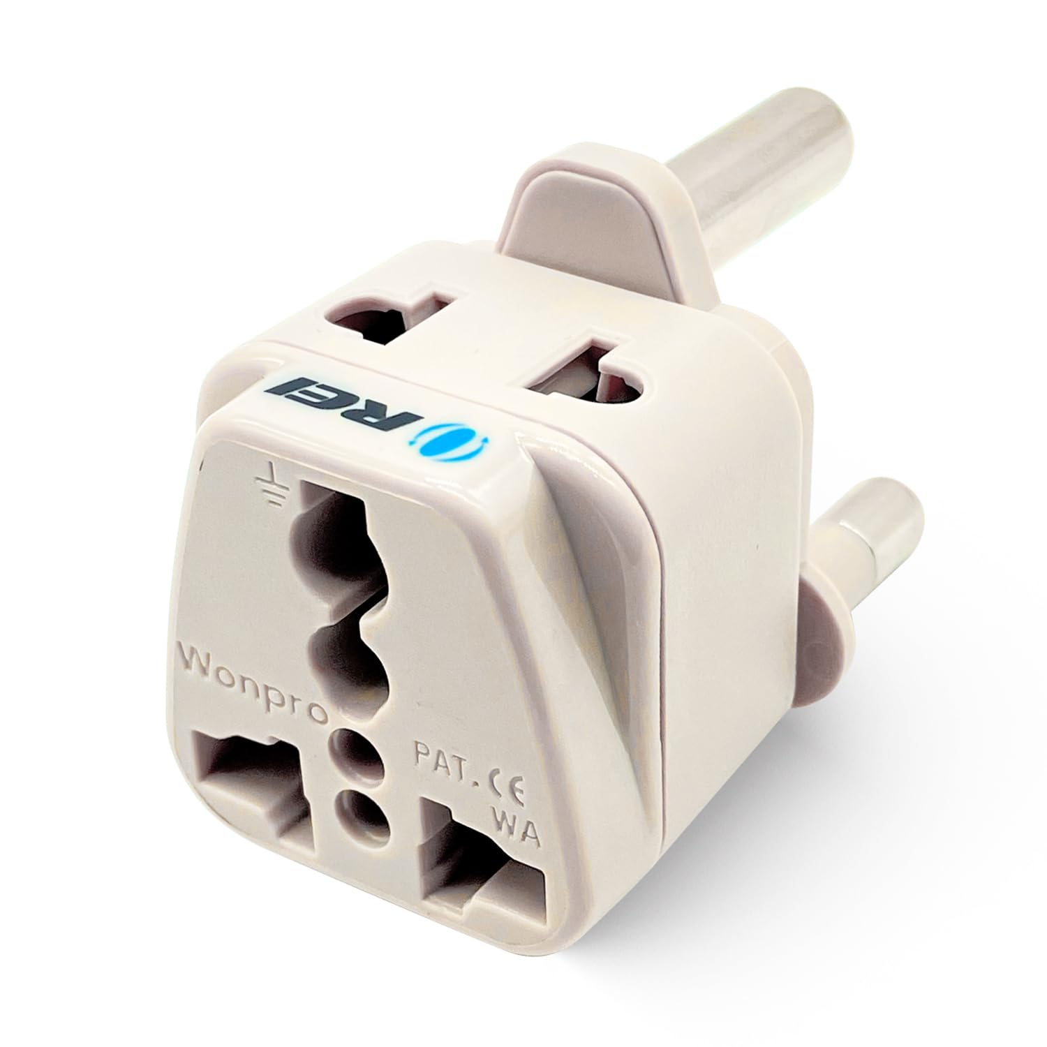 OREI Grounded Universal 2 in 1 Plug Adapter Type M for South Africa and More