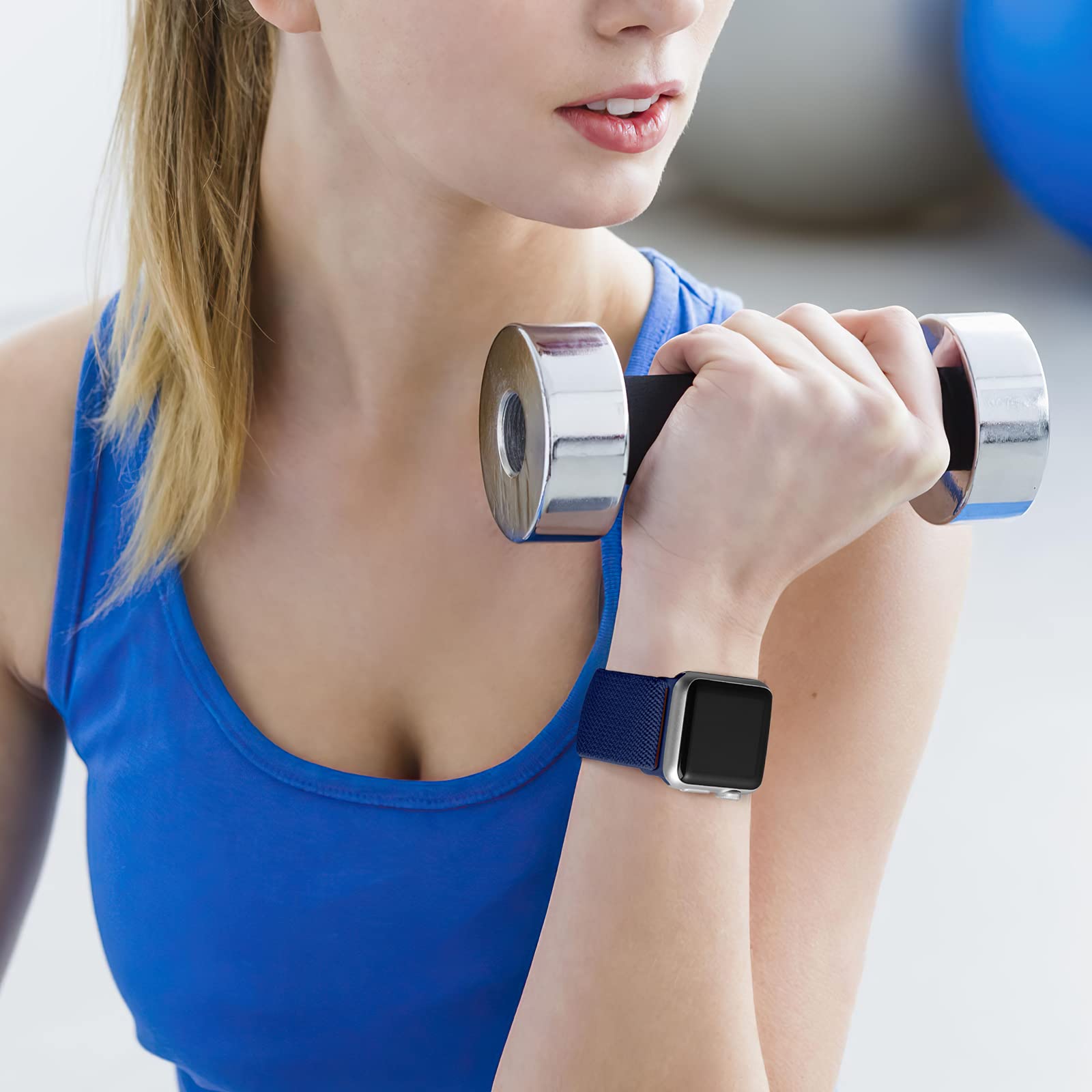 Daqin 3 Pack Elastic Band Compatible With Apple Watch Band 41Mm 40Mm 38Mm 45Mm 46Mm 44Mm 42Mm,Stretchy Nylon Weave Sport Wristba