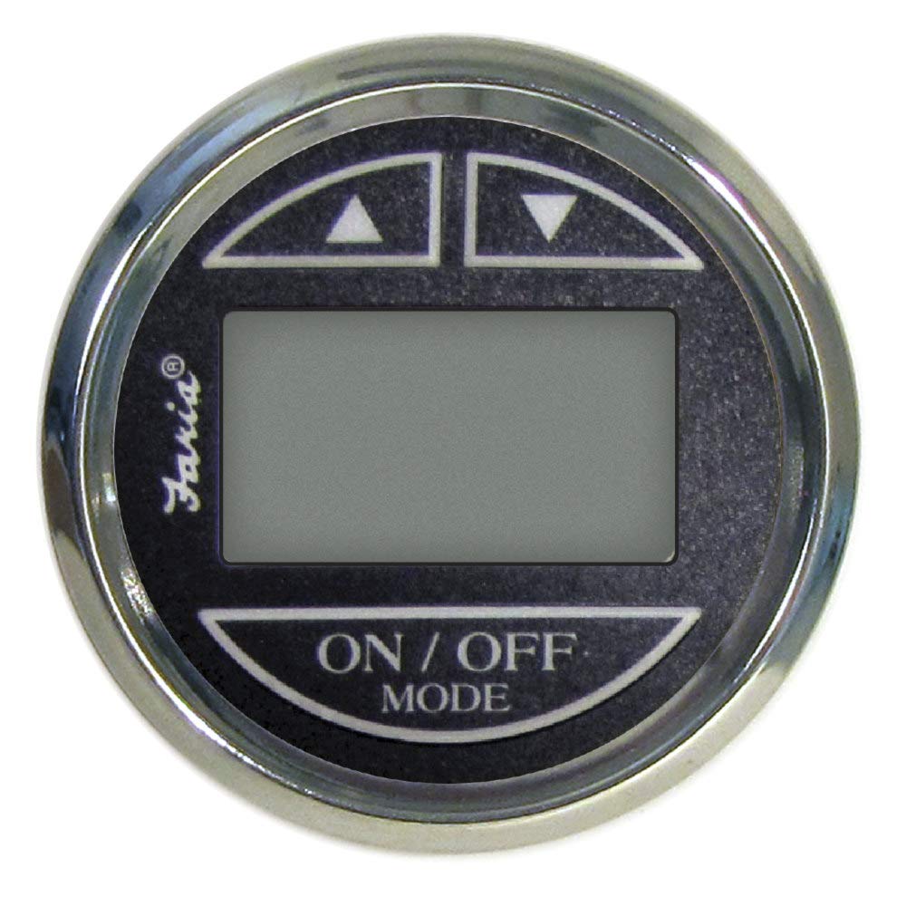 Faria 13750 Chesapeake Stainless Steel Depth Sounder (Transom Mounted Transducer) SN2011-2, Black
