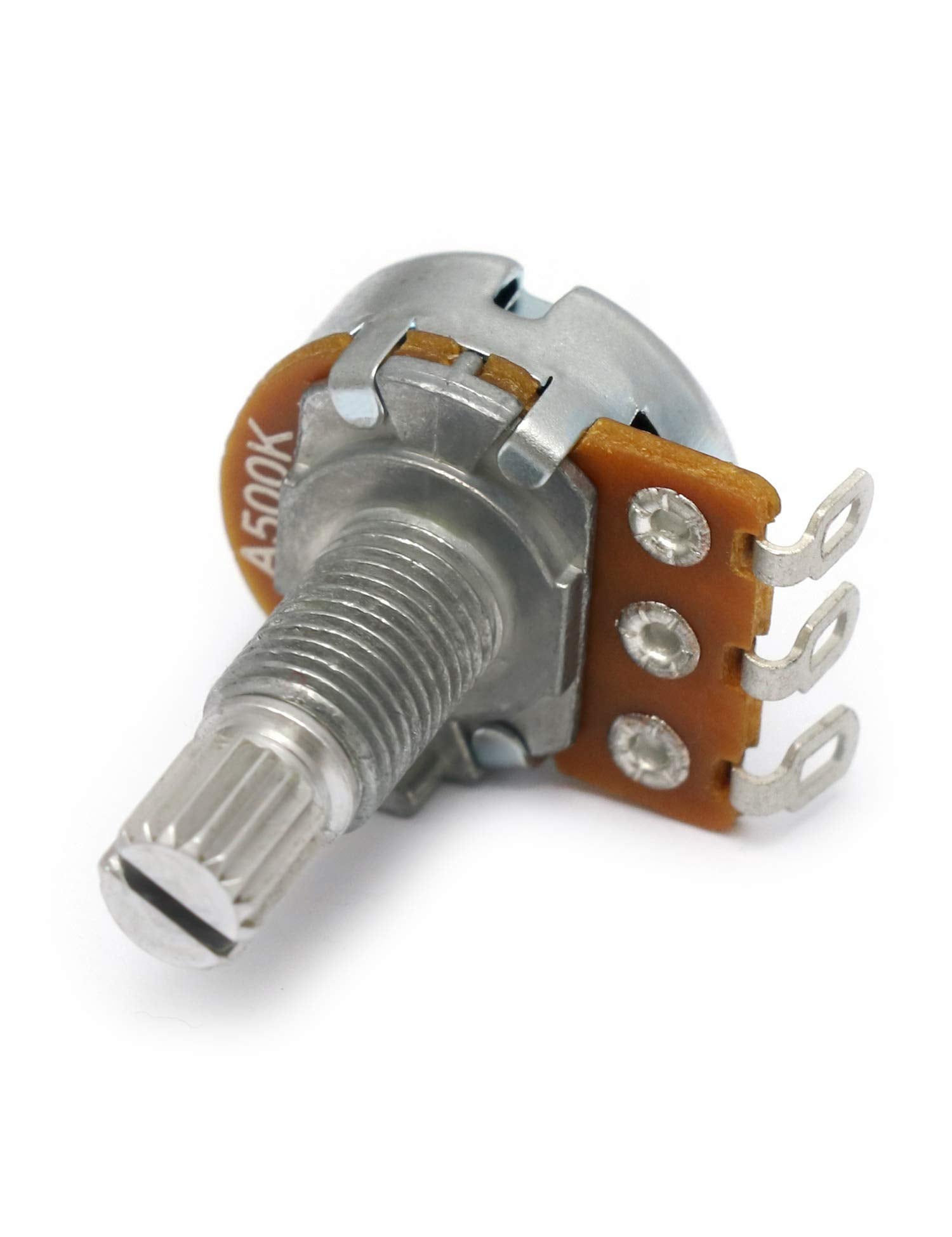 Metallor Mini Alpha Pots Log A500K Volume Audio Potentiometer Electronics For Electric Guitar Or Bass Guitar. (Mini A500K)