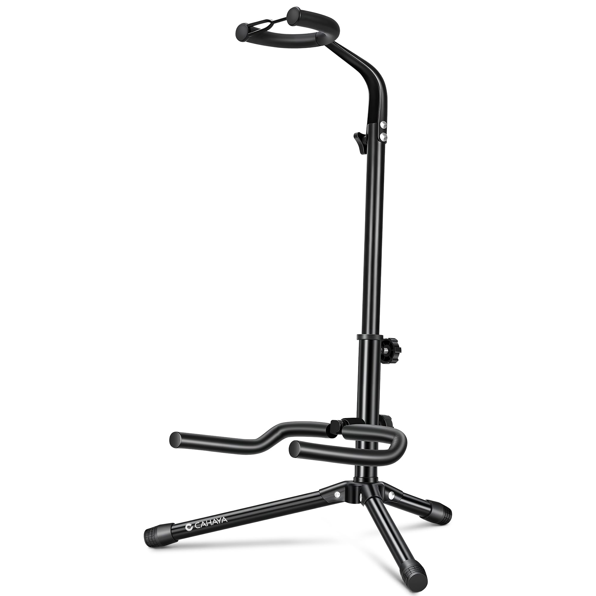 CAHAYA Guitar Stand Floor Adjustable - Folding Universal Guitar Holder Instrument Tripod Stand Fit for Acoustic Electric Classic