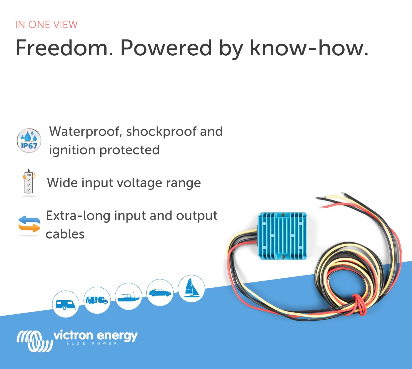 Victron Energy Orion Ip67 24/12 Volt 10 Amp Dc Dc Converter, Non Isolated