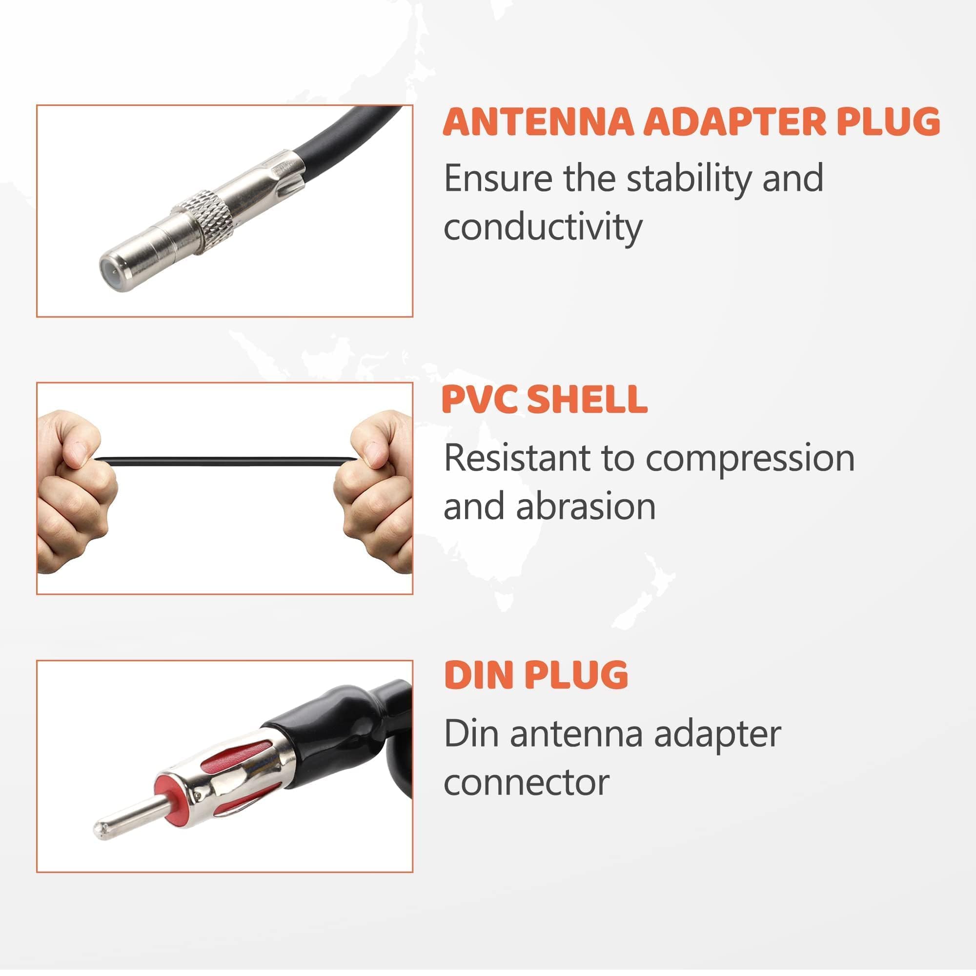 Nuith 70 6502 Car Radio Wiring Harness W/Antenna Adapter Connector Fits For 2002 2007 Dodge Ram, 2003 2007 Jeep, 2000 2007 Chrys