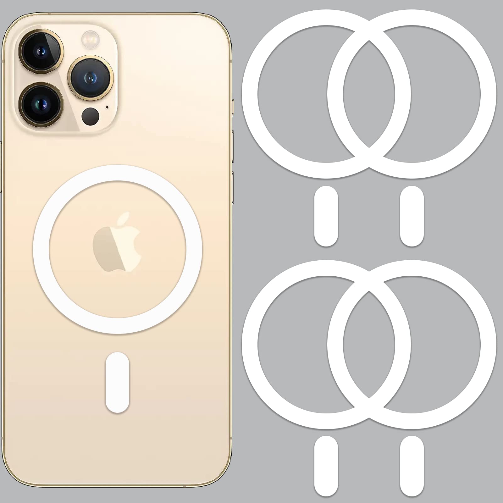 Metal Ring Adhesive Sticker Rings For Iiphone 12 13 14 15 Case Converter Kit Accessories, Magnetic Car Magnet Mount Adapter Meta