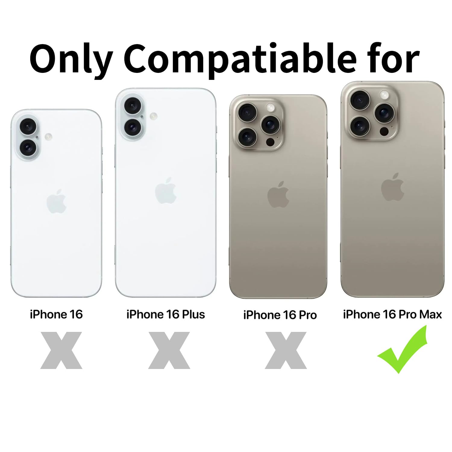 Tenoc Phone Case Compatible With Iphone 16 Pro Max, Clear Case Shockproof Protective Bumper Slim Cover For 6.9 Inch