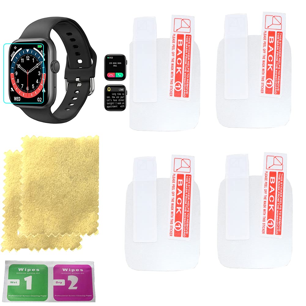 Octelect 1.72 Inch Smart Watch Screen Protector With 4Pcs In One Pack,Transparent